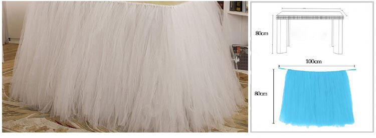 BEIGE Colour TUTU Table Skirt (1 METRE)